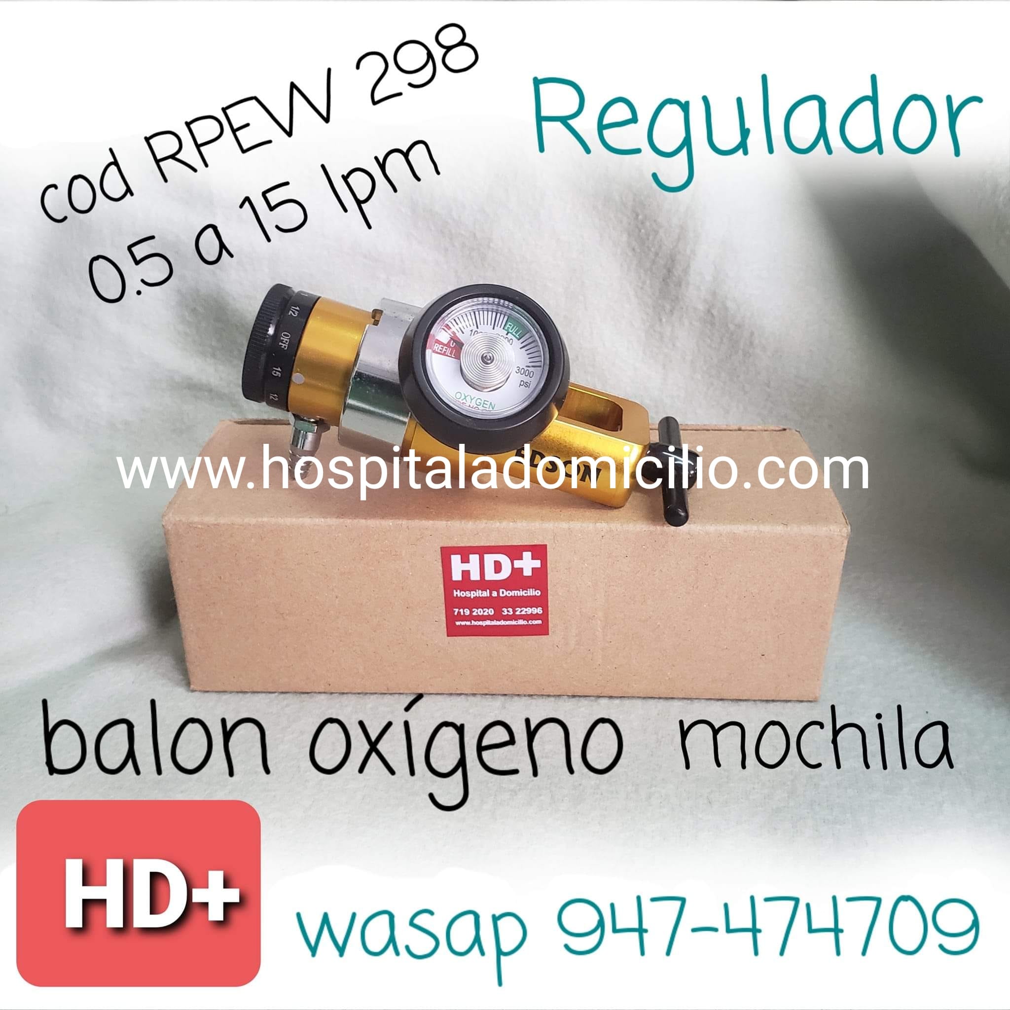 Regulador de oxigeno portátil económico