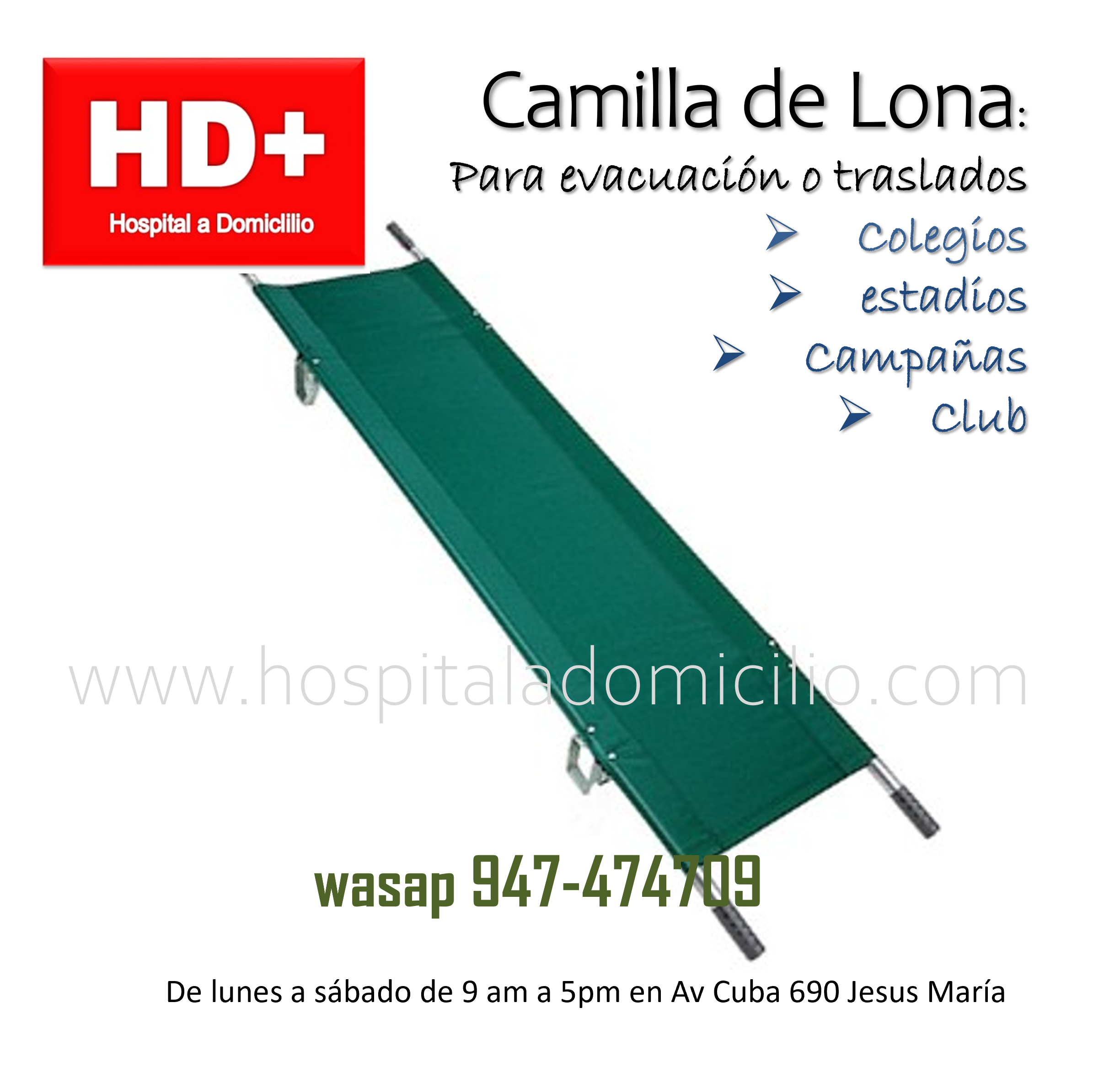 Camilla de Traslado (Lona)