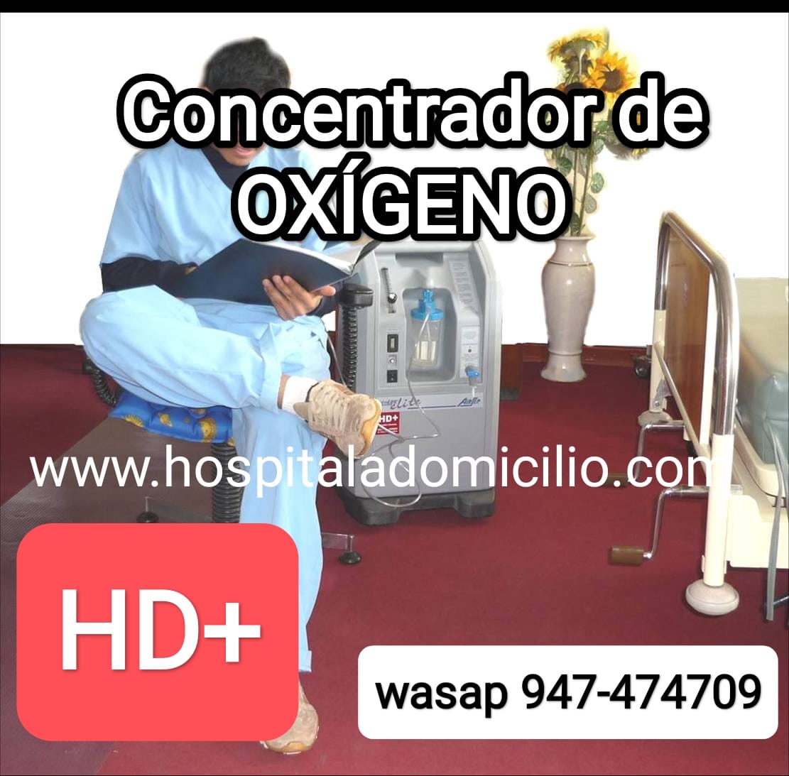 Concentrador de Oxígeno Rodable