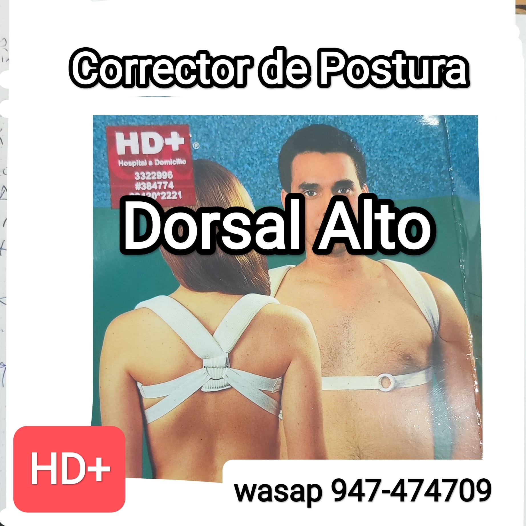 Corrector de Postura Dorsal Alto