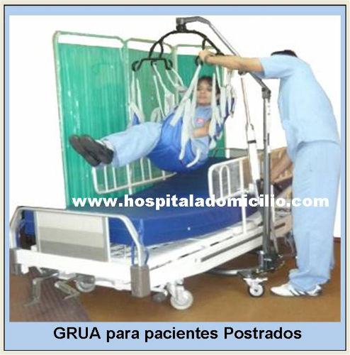 GRÚA para Paciente Postrado  Ayudas para Postrado en Cama - Hospital a  Domicilio HD+