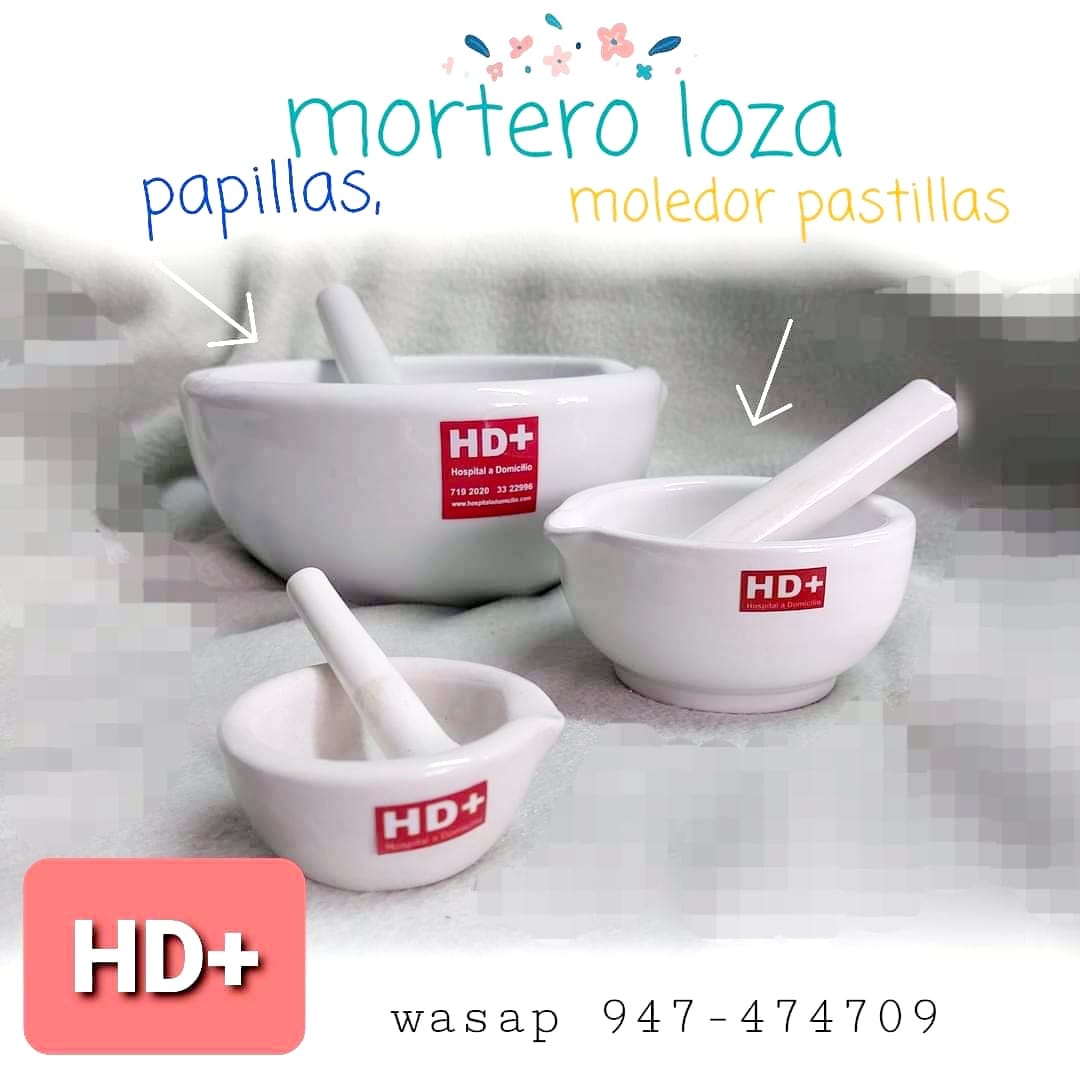 Mortero de Loza Moledor de Pastillas