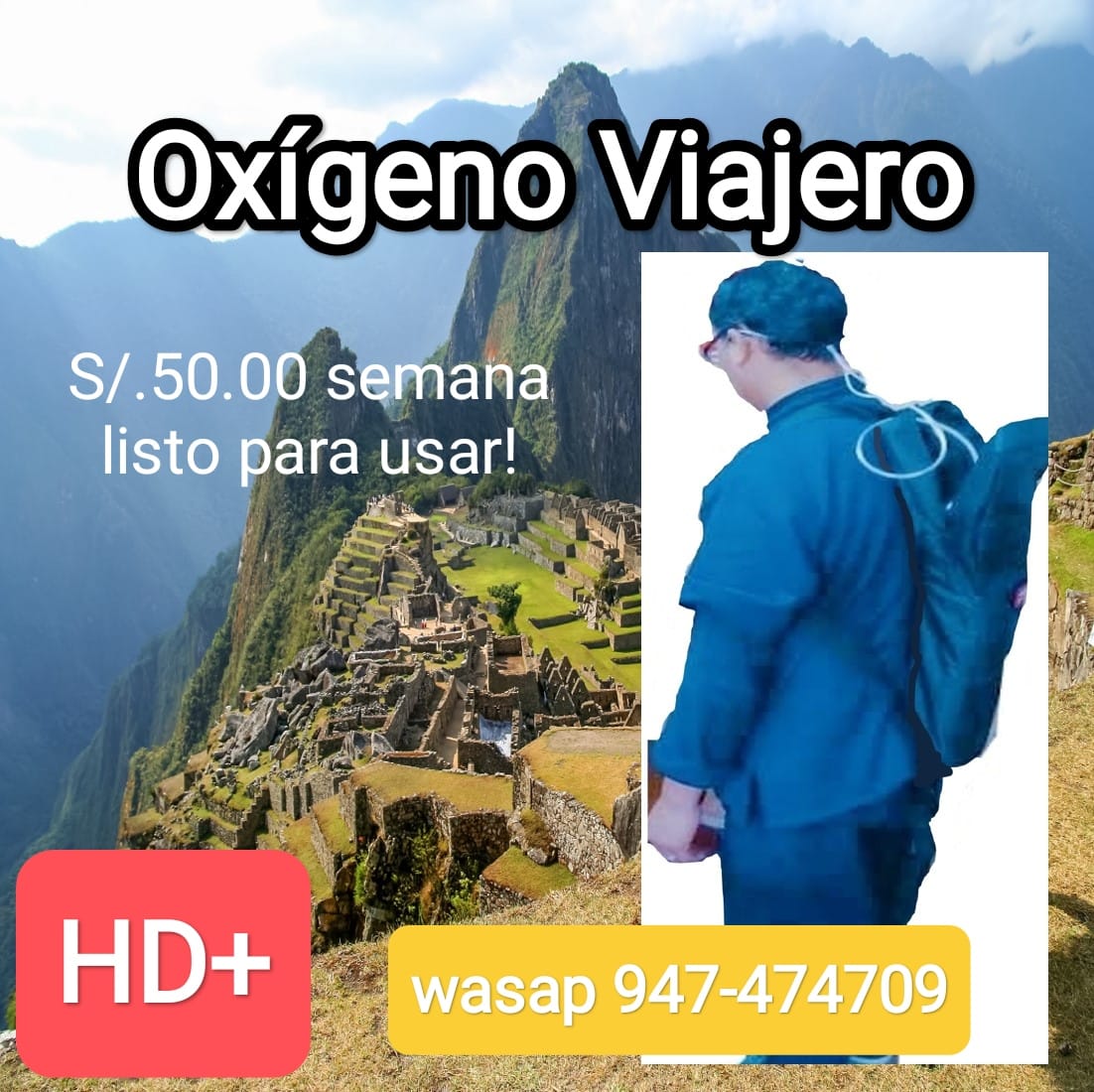 Oxigeno Portatil Mochila