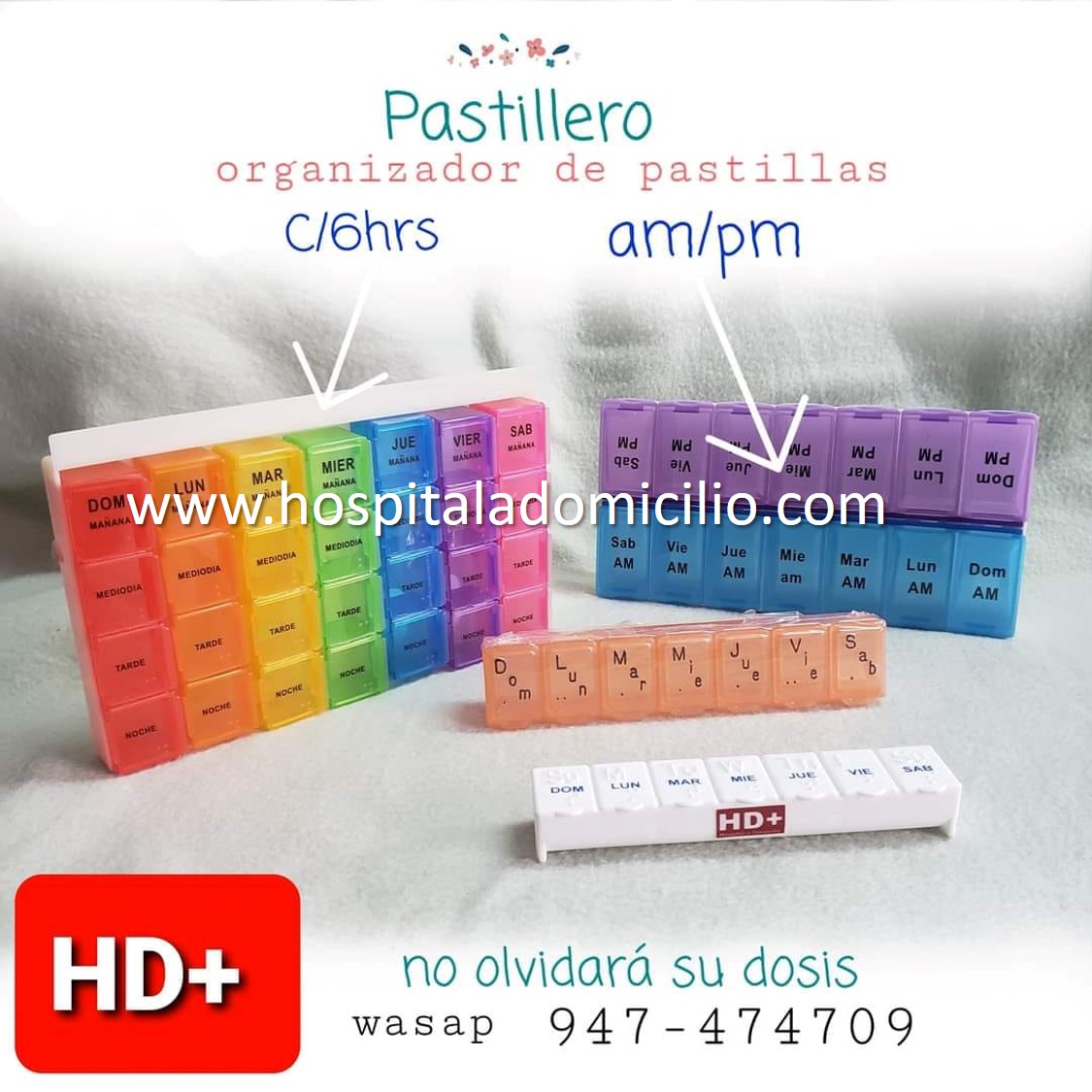 Organizador de Pastillas o Pastillero