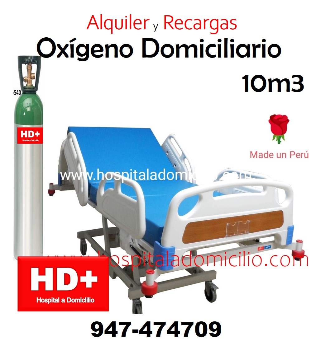 Venta de oxígeno medicinal a domicilio