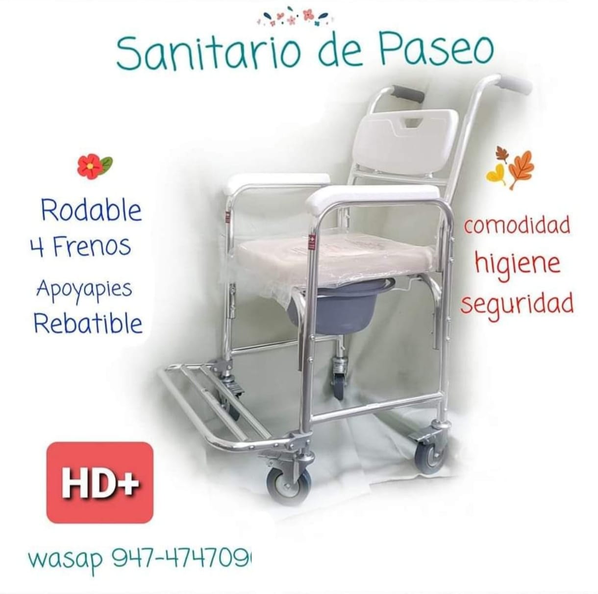 SANITARIO RODABLE ACOLCHADO