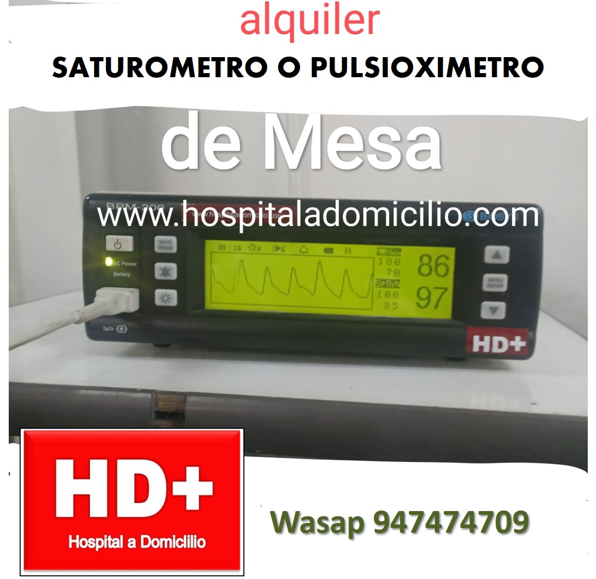 Pulsioxímetro de Mesa ALQUILER