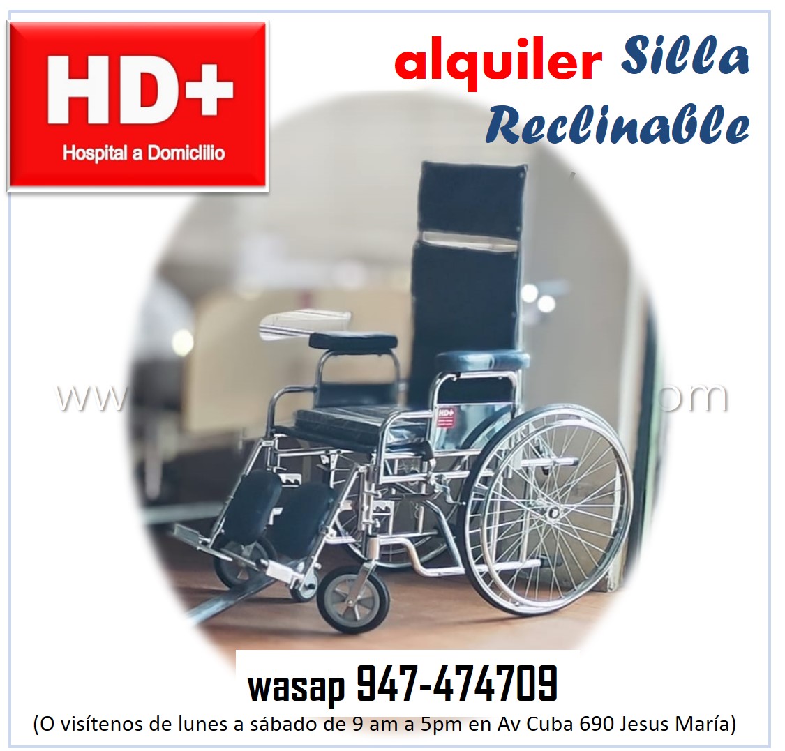 ALQUILER de SILLA  de ruedas RECLINABLE 