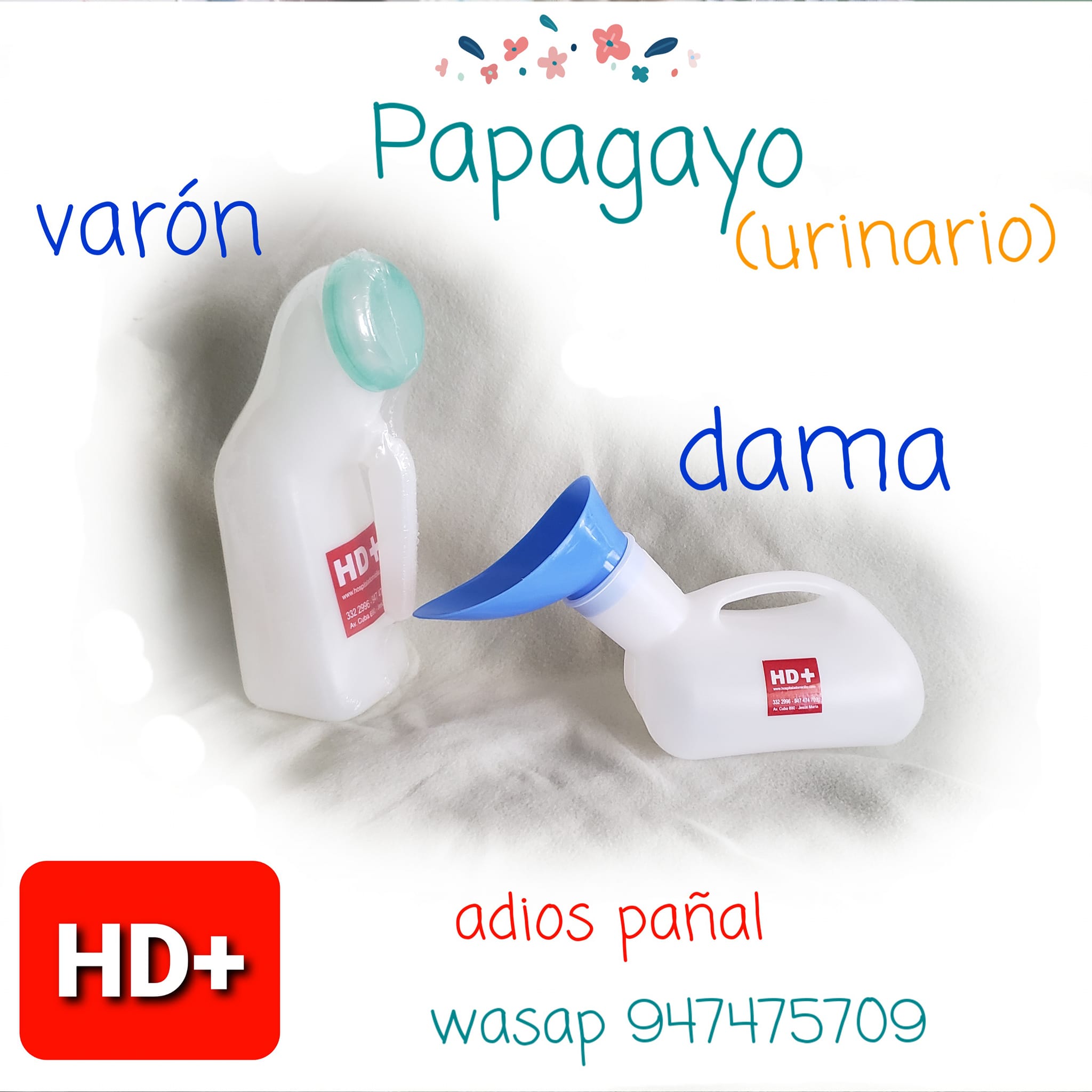 Tipos de Urinarios de plastico o Papagayos