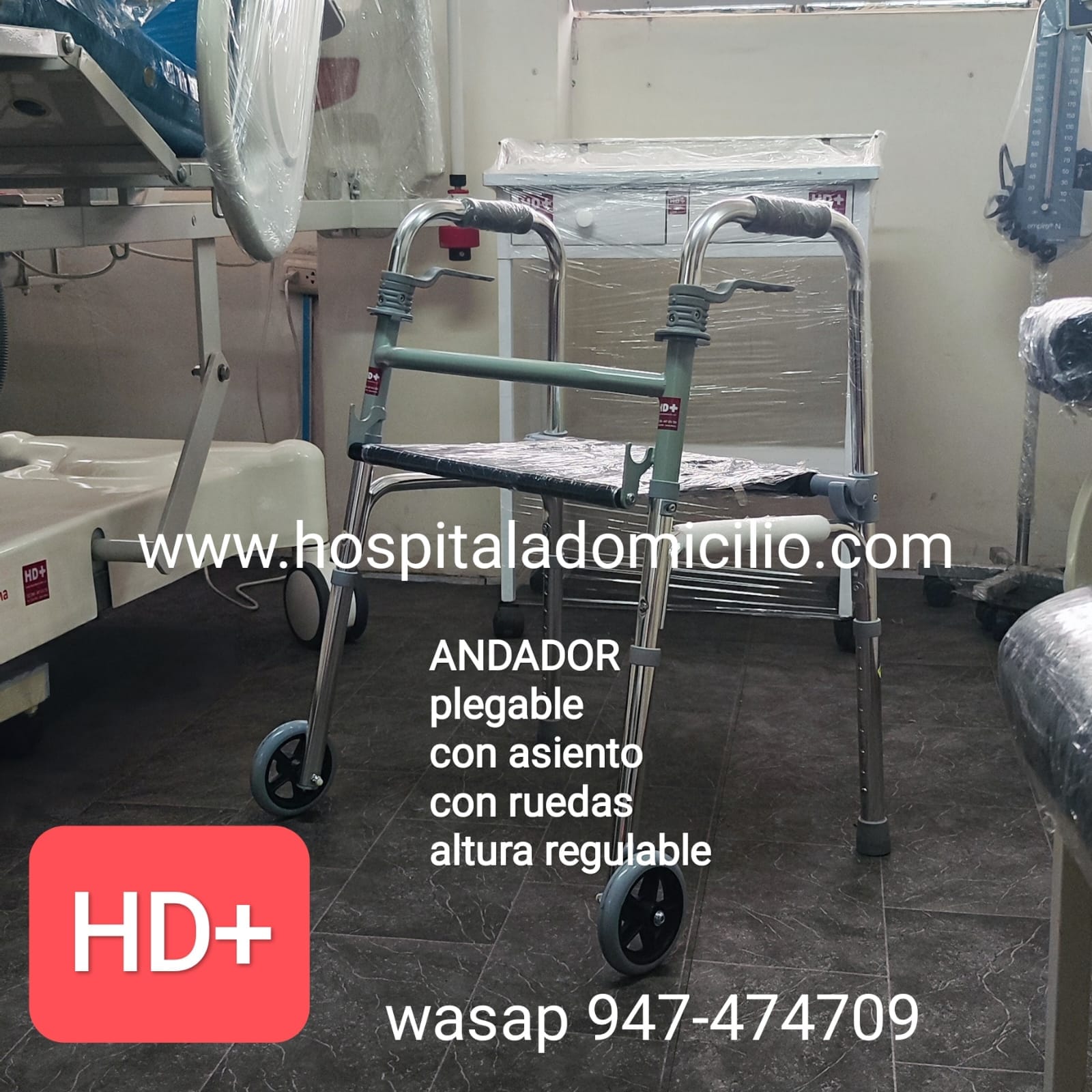 Andador Plegable Ruedas Asiento