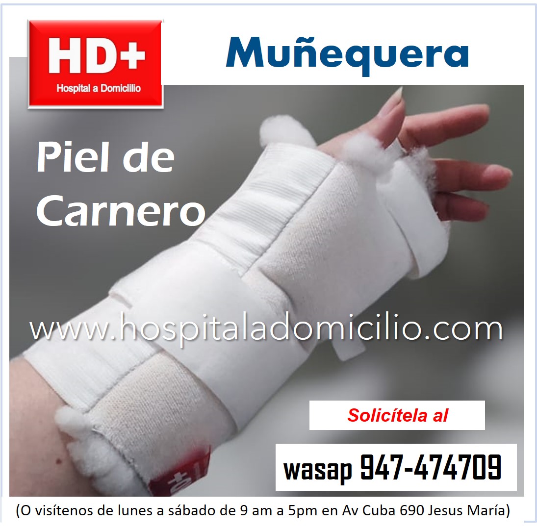 Muñequera de piel de carnero para pacientes postrados
