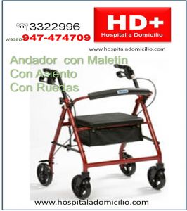 Andador con Asiento y 4 ruedas para Personas Mayores