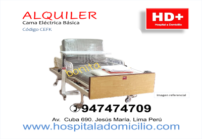 Alquiler de Cama Clinica Eléctrica Basica CEFK