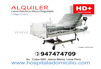 Alquiler de Cama Clínica Electrica Altura Regulable CE2SGL2