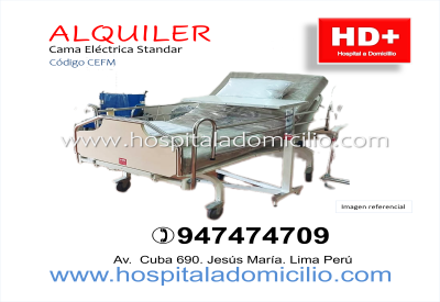 Alquiler de Cama Clinica Eléctrica Standar CEFM
