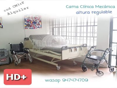 Cama Clínica Mecánica Amplia