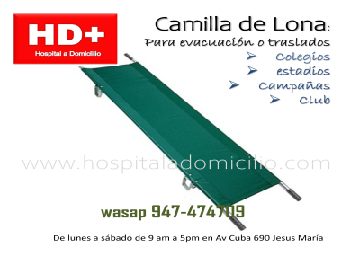Camilla de Traslado (Lona)