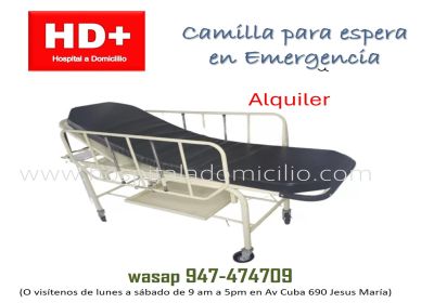 Camilla con ruedas y barandas Para emergencia