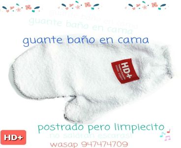 GUANTE de BAÑO para paciente postrado