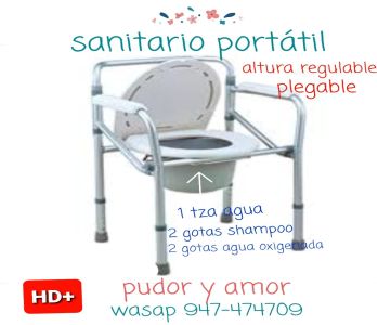 Silla Sanitario Portatil altura regulable