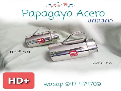 Papagayo de acero (urinario varón)