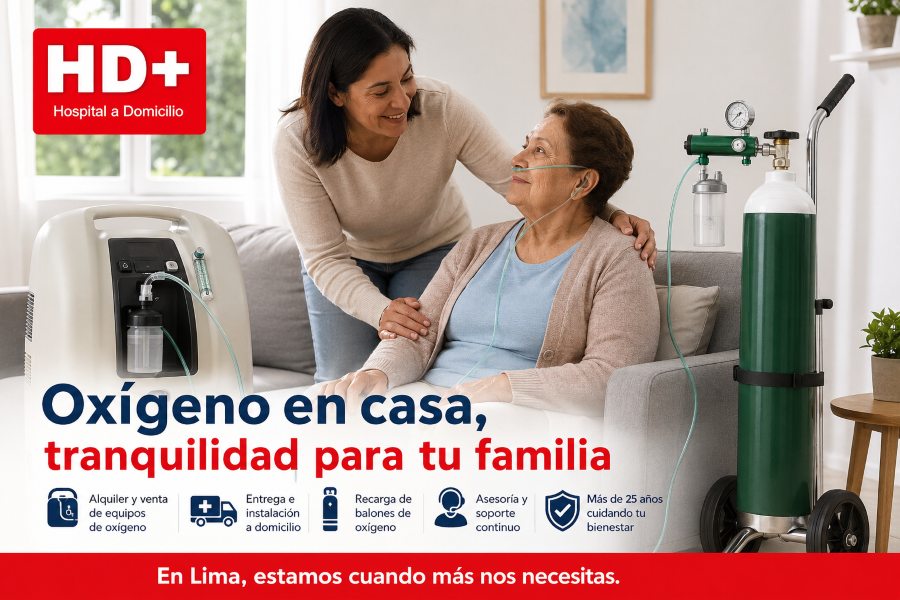 Alquiler de oxígeno a domicilio en Lima: cómo funciona, entrega y recarga