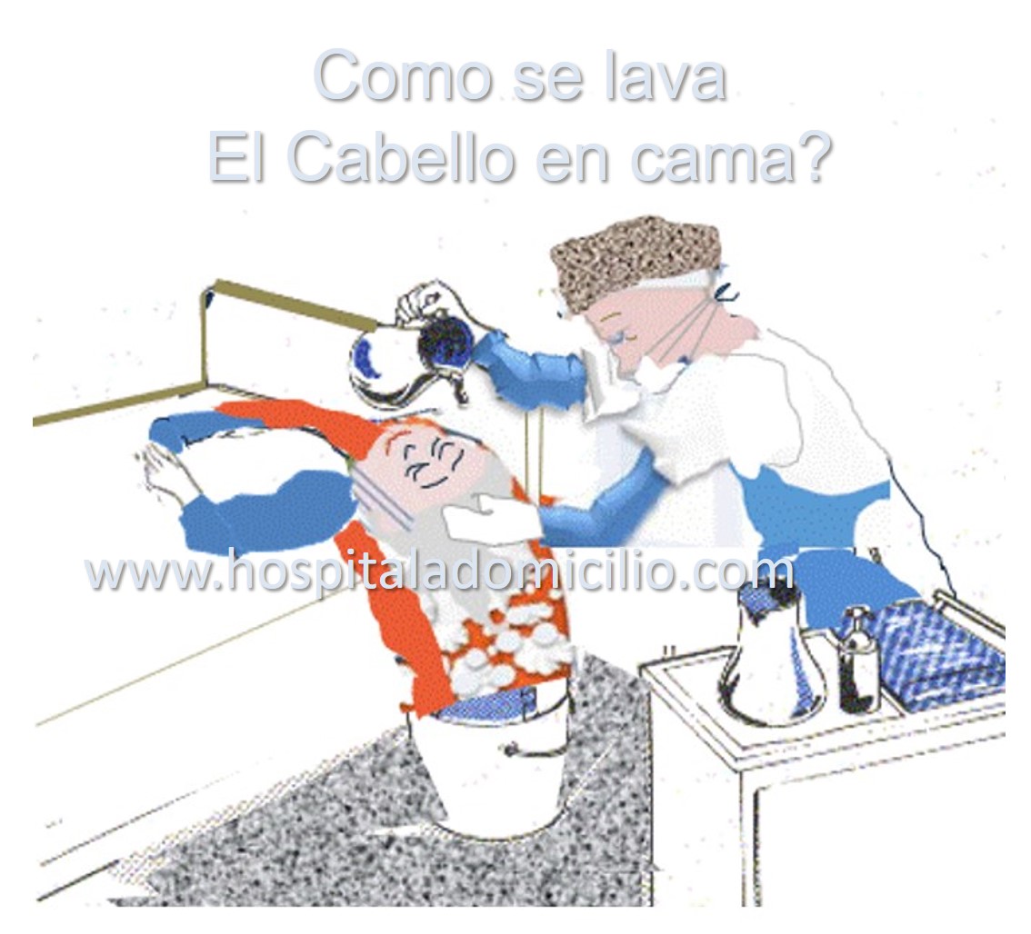 ¿Sabe usted cómo lavar la cabeza a un paciente postrado en cama?